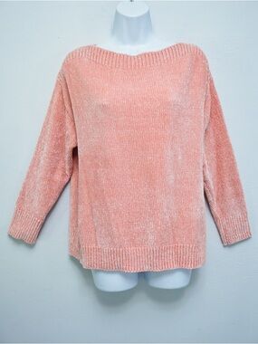 Tommy Bahama Cozy Chenille Boatneck Sweater - Peach Pink